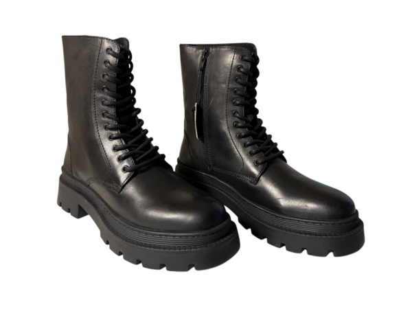 YOURTURN Combat Boots Stiefel mit Schnürung und seitlichem Reißverschluss | Gr. 44 | NEU