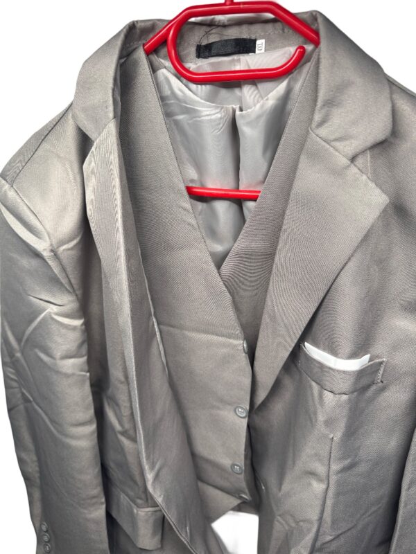 Eleganter Herren Smoking Anzug in Dunkelgrau –  4XL