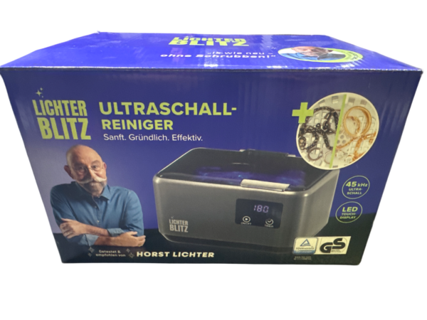 LICHTERBLITZ Ultraschallreinigungsgerät – für Brillen, Uhren, Schmuck...