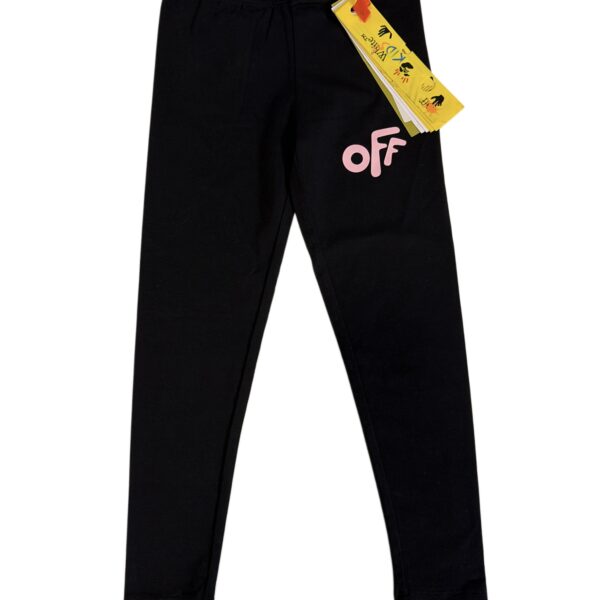 Off-White Kids Leggings Schwarz/Pink Logo | Gr. 6 Jahre (116)