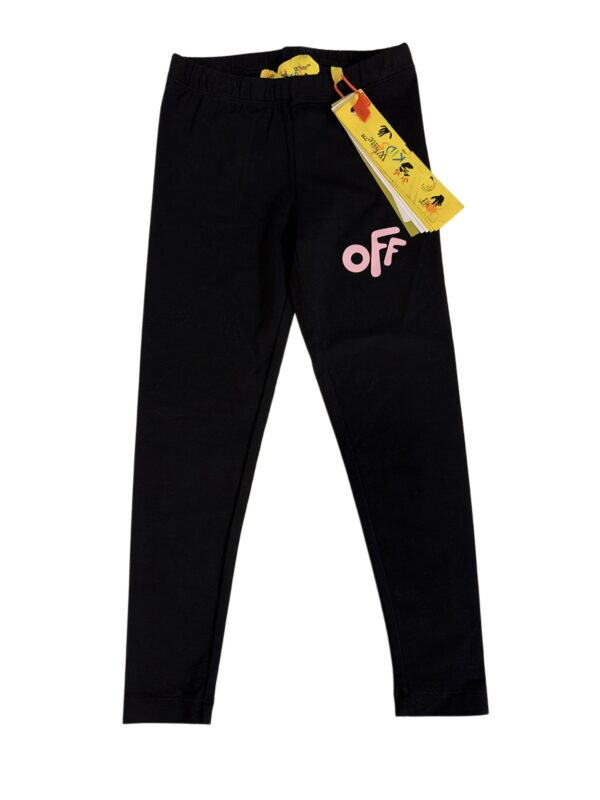Off-White Kids Leggings Schwarz/Pink Logo | Gr. 6 Jahre (116)