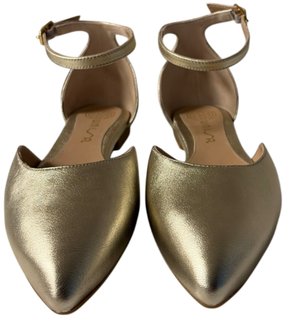 Unisa – Damen Slingpumps / Peeptoes in Goldoptik | Gr. 41 | Neu