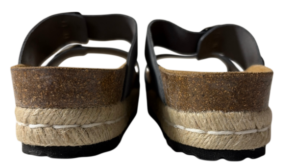 Bayton Damen Plateau-Pantoletten „Alcee“ Dunkelgrau Wildleder-Optik | Gr. 39 | Neu