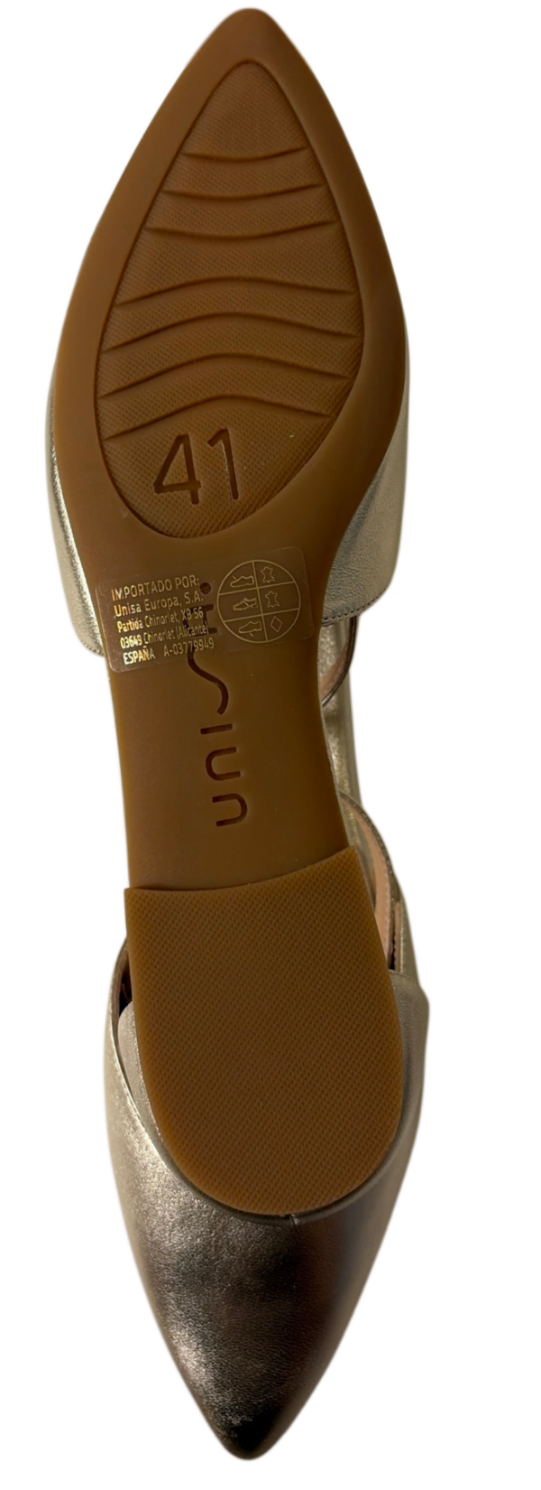 Unisa – Damen Slingpumps / Peeptoes in Goldoptik | Gr. 41 | Neu