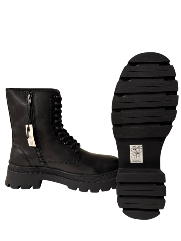 YOURTURN Combat Boots Stiefel mit Schnürung und seitlichem Reißverschluss | Gr. 44 | NEU