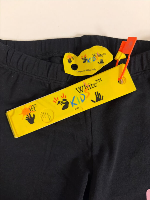 Off-White Kids Leggings Schwarz/Pink Logo | Gr. 6 Jahre (116)