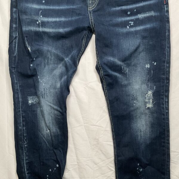 Cipo & Baxx Herren Jeans Hose Destroyed-Look Dunkelblau | W36 L34