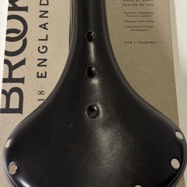 Brooks England Flyer Leder-Fahrradsattel (mit Federung) Schwarz | ATB / Touring