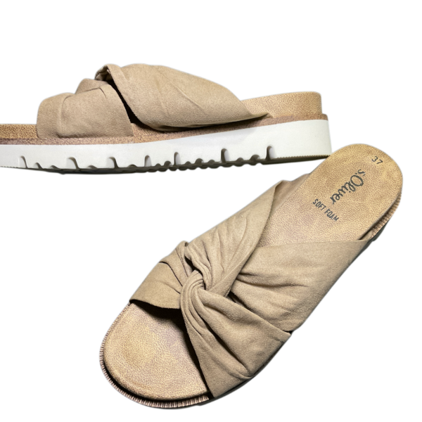 s.Oliver – Damen-Slipper / Pantoletten in Beige | Gr. 37