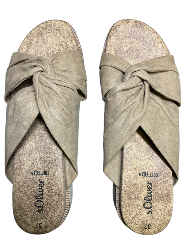 c865bb6f-b5e4-412b-bae8-6daec6ca146e s.Oliver – Damen-Slipper / Pantoletten in Beige | Gr. 37