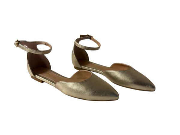 Unisa Ballerinas mit Riemchen in Gold – Größe 37