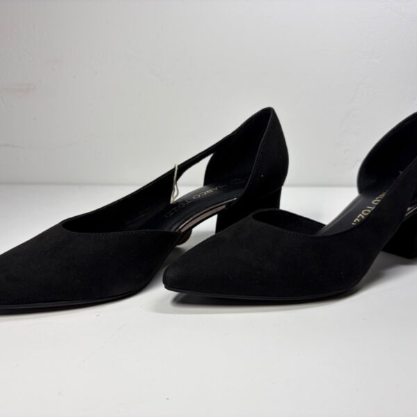 MARCO TOZZI – Pumps | Schwarz Suede-Look | Vegane Earth - EUR 39 | UK 6 | US 8