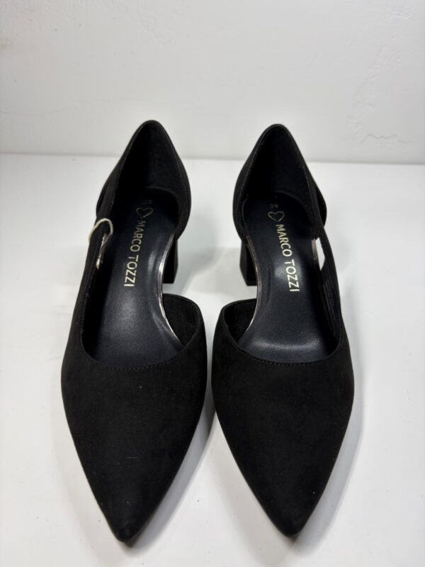 MARCO TOZZI – Pumps | Schwarz Suede-Look | Vegane Earth - EUR 39 | UK 6 | US 8