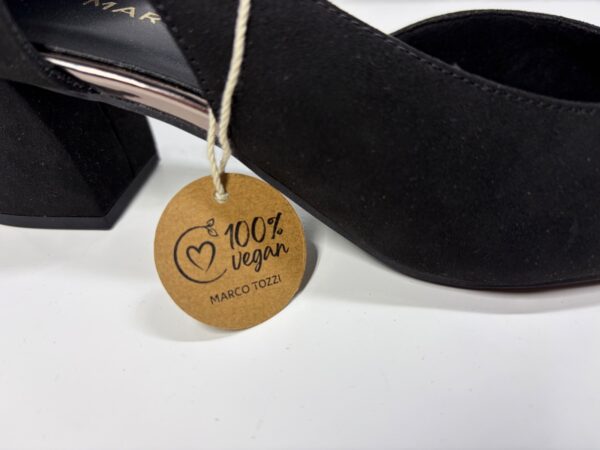 MARCO TOZZI – Pumps | Schwarz Suede-Look | Vegane Earth - EUR 39 | UK 6 | US 8