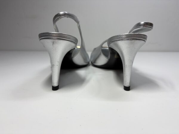 TWIN-SET Metallic Slingback Pumps Argento - Silber - EUR 40 | UK 6,5 | US 9